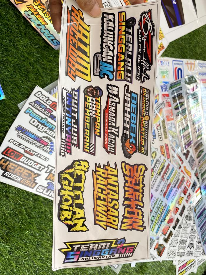 Gambar STICKER PACK KATA KATA VIRAL / STICKER KATA KATA GLOSSY / STICKER HELM / STICKER TUMBLER / STICKER PACK MOTOR - GOLEK REJEKI, VYNIL PREMIUM dari Lumintu Stickers Design undefined Tokopedia