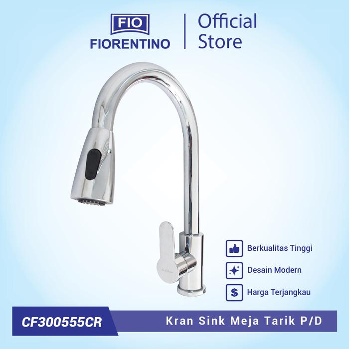 Gambar Fiorentino Kran Sink Cuci Piring Tarik Flexibel Chrome - CF300555CR - Chrome dari Fiorentino Sanitary Kota Administrasi Jakarta Utara Tokopedia