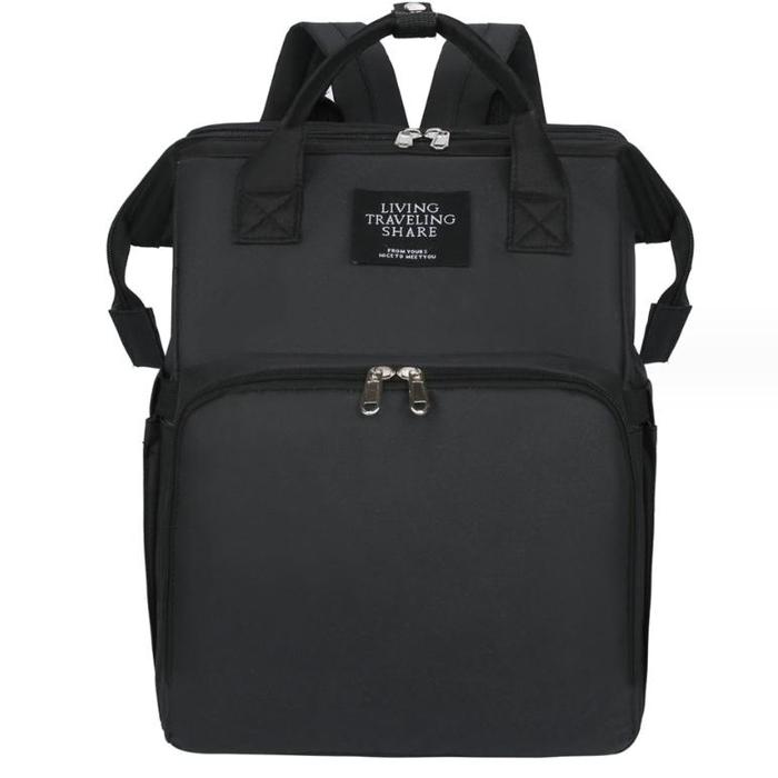 Gambar Best Product Reseller Welcome - T5952 Tas Bayi Multifungsi / Tas Perlengkapan Bayi Multifungsi 2In1 Kasur Tidur Tas Ransel Diaper Bag / Tas Backpack - Hitam dari Carlislecollection undefined Tokopedia