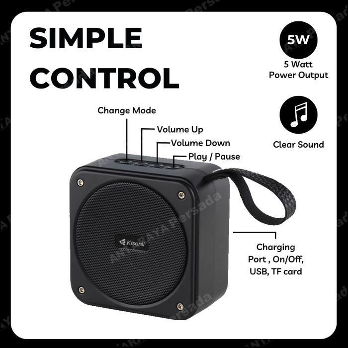 Jual Portable bluetooth speaker HD Sound Hard Exterior - Hitam - Kab