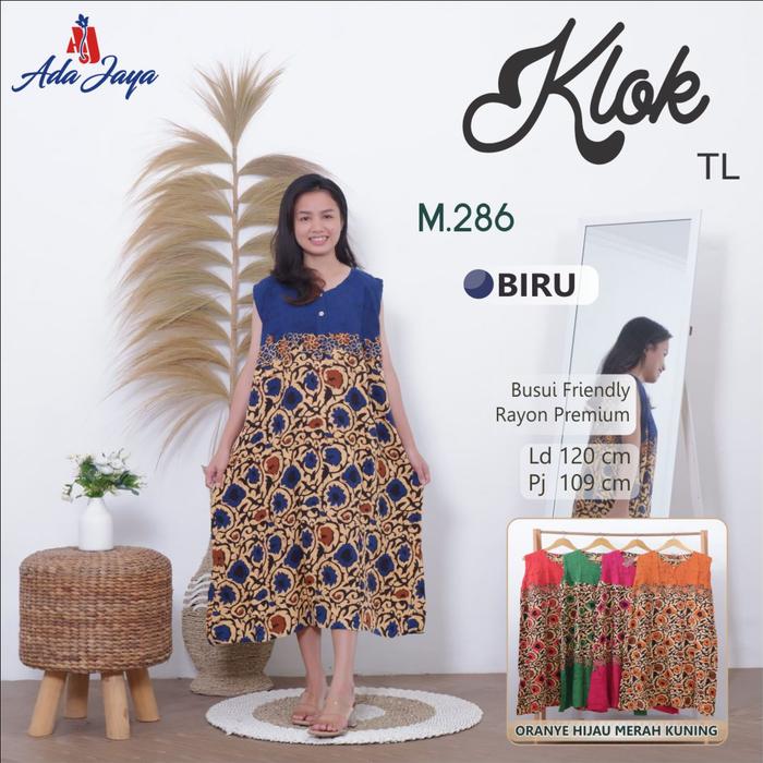 Gambar Daster Batik Ony Model Klok Tanpa Lengan Kualitas Premium L72 - M.286 dari Batik AdaOny undefined Tokopedia
