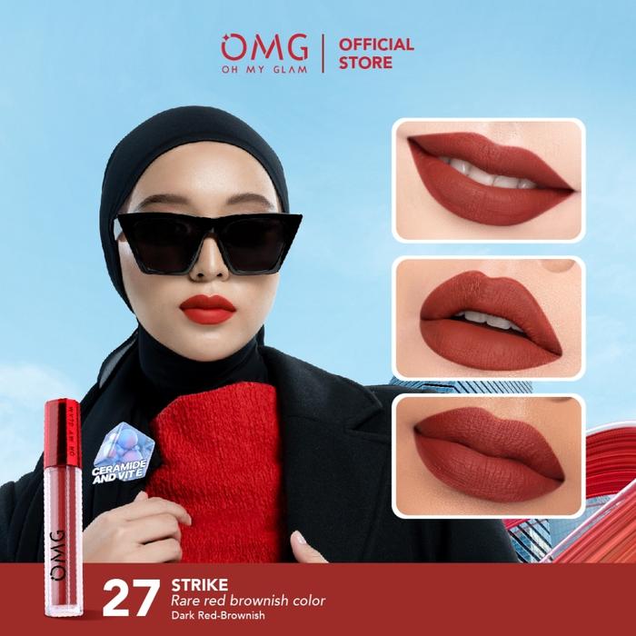 Gambar OMG OH MY GLAM Matte Kiss Lip Cream - 27 Strike dari Storekdi undefined Tokopedia