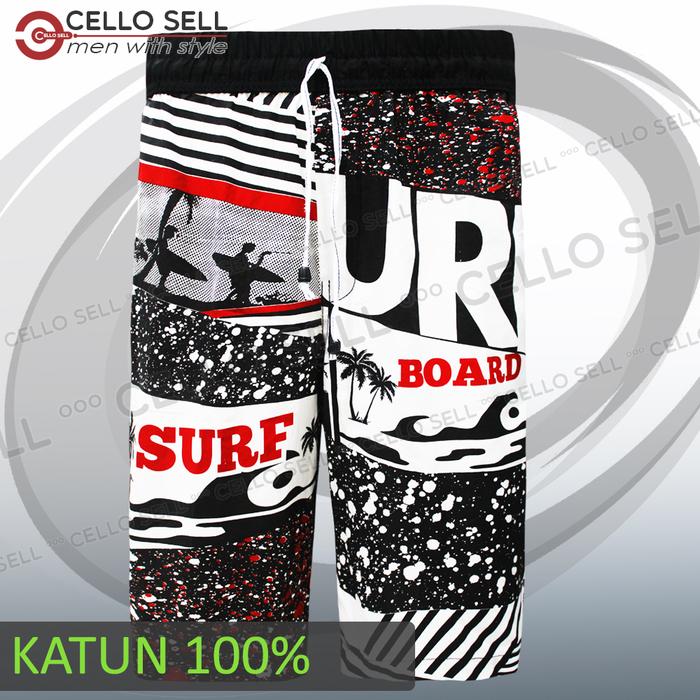 Gambar celana pendek pria katun printing distro Quality dari CelloSell undefined Tokopedia