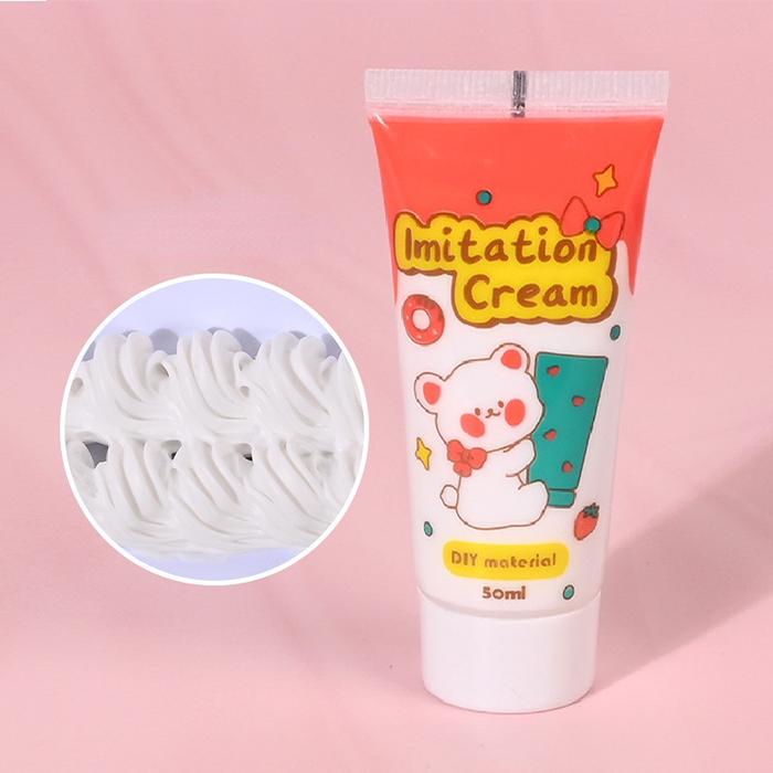 Gambar 50ml Lem Krim DIY Deco Cream Set DIY Simulation Cream Fake Whipped Cream Liquid Clay Lem Krim Simulasi - Putih, 50 ML dari HODECOR undefined Tokopedia