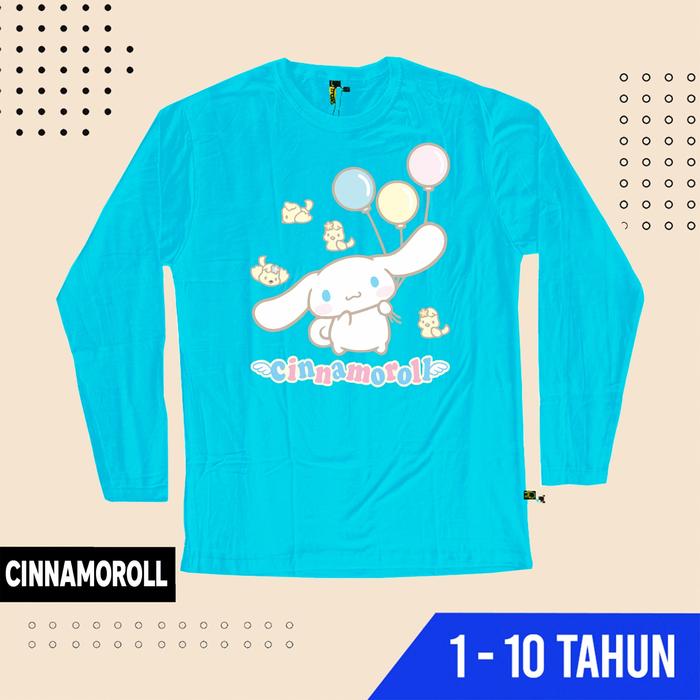 Gambar Baju Kaos Anak Lengan Panjang Gambar Cinnamoroll Perempuan Usia 1 2 3 4 5 6 7 8 9 10 Tahun - LP BIRU MUDA, L dari Eiyo Store Kids undefined Tokopedia