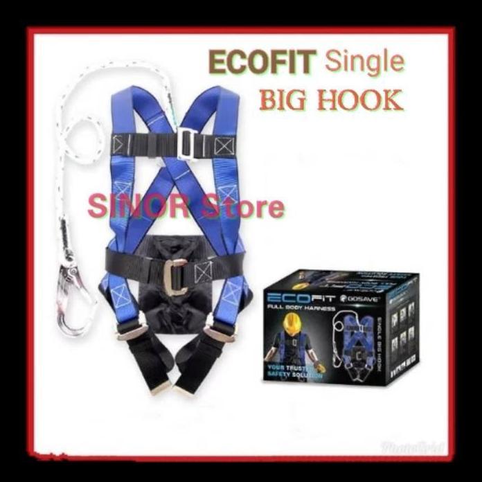 Gambar FULL BODY HARNESS SINGLE BIG HOOK ECOFIT PLUS TALI DADA SAFETY FALL PROTECTION EQUIPMENT TERLARIS dari Hogostore undefined Tokopedia