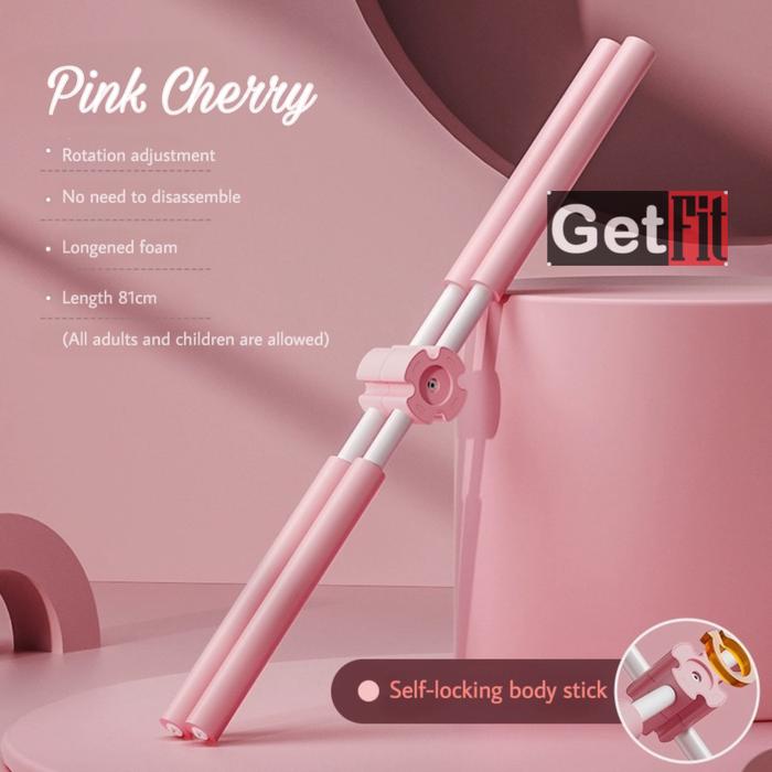 Gambar Yoga Stik / Body Stick / Penegak punggung / Tongkat Yoga - Pink Cherry dari GetFit OS undefined Tokopedia