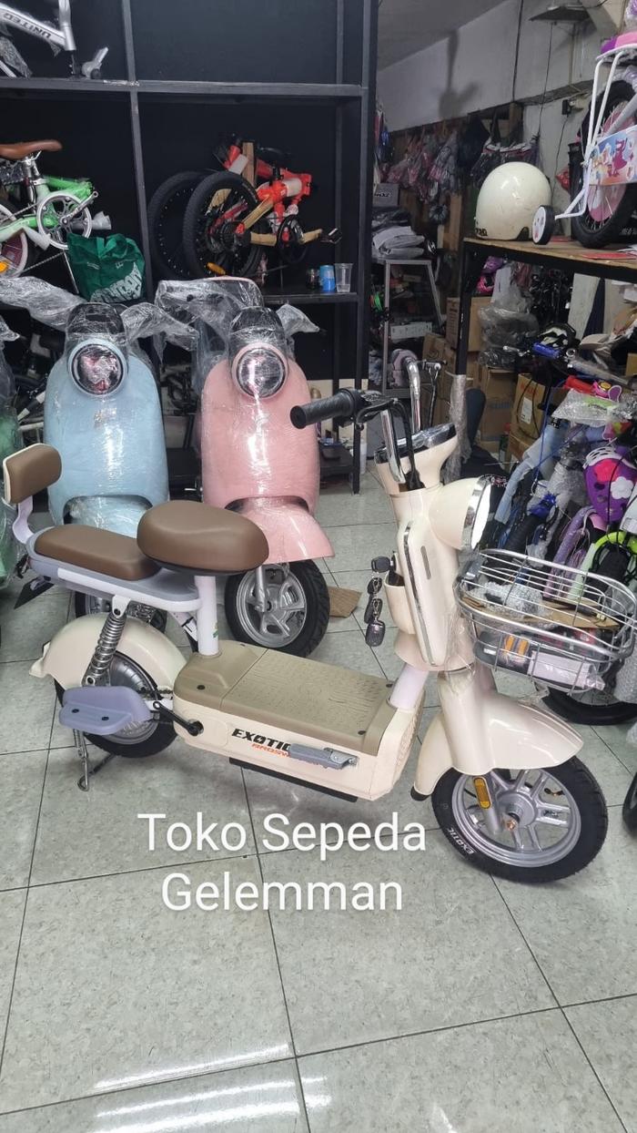 Gambar Sepeda Listrik EXOTIC BROSWAY 3.0 Garansi Resmi - Ungu dari Toko sepeda gelemman undefined Tokopedia