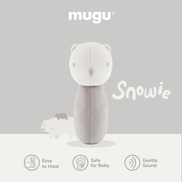 Gambar Mainan Bayi Boneka Rattle | Mugu Plush Toys - Snowie dari MOOIMOM Indonesia undefined Tokopedia