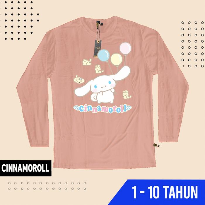 Gambar Baju Kaos Anak Lengan Panjang Gambar Cinnamoroll Perempuan Usia 1 2 3 4 5 6 7 8 9 10 Tahun - LP SALMON, XL dari Eiyo Store Kids undefined Tokopedia