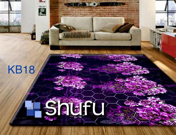 Gambar Karpet Busa Shufu Malaysia 190x270 Jumbo / Karpet import/ Motif Kembang - KB18 dari Top Karpet undefined Tokopedia