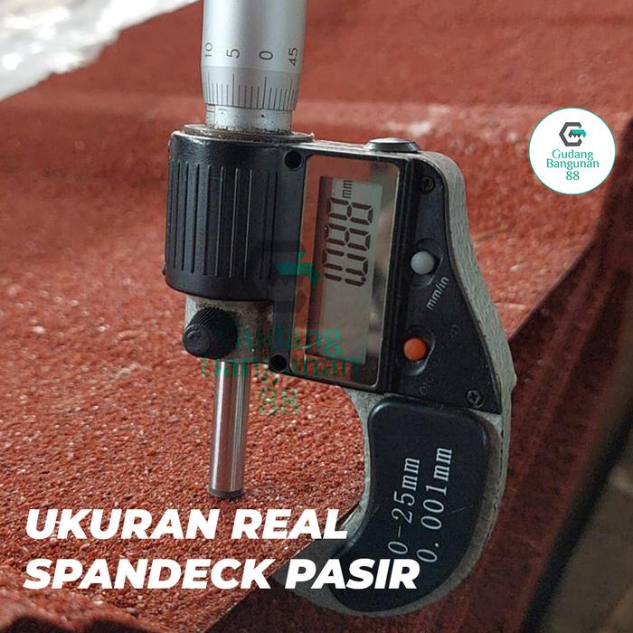 Gambar ATAP SPANDECK SPANDEK PASIR MERAH TEBAL 1.3MM LEBAR 1000 ATAP KANOPI - TEBAL 1.1MM dari GUDANG BANGUNAN 88 JKT undefined Tokopedia