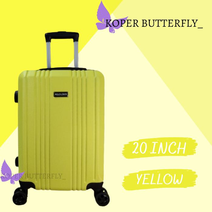 Gambar PROMO!!KOPER POLO LOUIS ABS 74 20 INCH FREE BUBBLE WRAP - YELLOW dari Koper Butterfly undefined Tokopedia