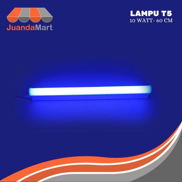 Gambar Lampu TL Neon T5 LED 10W 60cm Tube Warna Warni - Biru dari Juanda Mart Official undefined Tokopedia