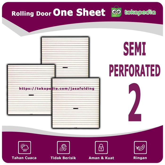 Gambar Pintu Rolling Door One Sheet Premium Bluescope - SEMI PERFORATED dari Jasa Folding undefined Tokopedia