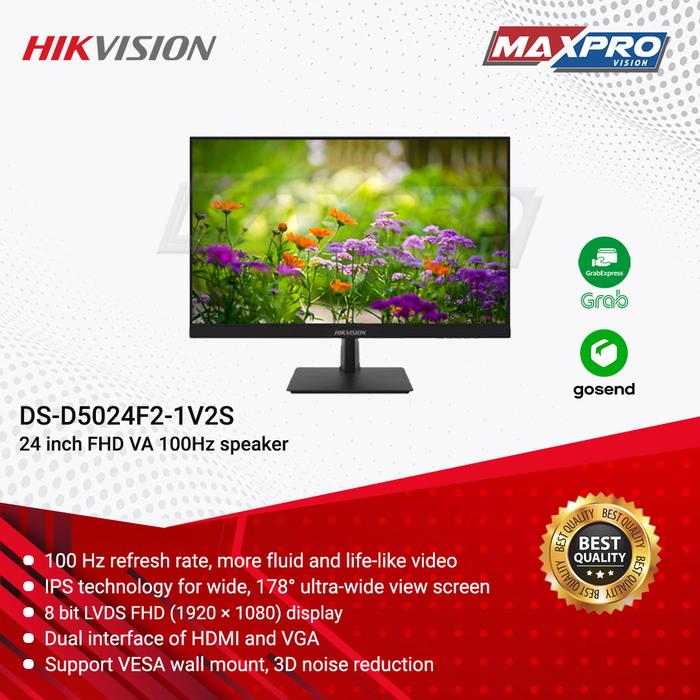 Gambar DS-D5024F2-1V2S - HIKVISION MONITOR 24 INCH FULL HD VA 100HZ SPEAKER dari Maxpro Vision undefined Tokopedia