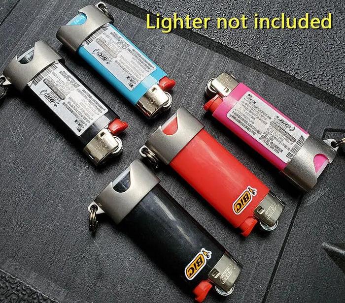 Gambar Titanium Lighter Case Cover Fits Bic J5 J3 Lighter Ring Key Chain Bottle Opener dari Holy Lightly undefined Tokopedia