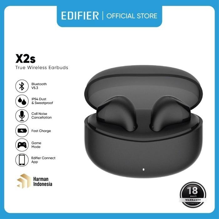 Gambar Edifier TWS X2S True Wireless Earbuds IP54 with Call Noise Cancellation - Hitam dari Starcomp Purwokerto undefined Tokopedia