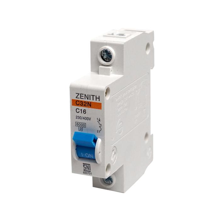 Gambar MCB LISTRIK ZENITH 1P 16A / MINI CIRCUIT BREAKER 1P 1POLE - 16A dari Igi Mart undefined Tokopedia