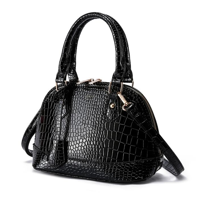 Gambar CEKA Tas Selempang Wanita Croco Hand Bag Terbaru Kekinian Original Branded - Alsaa Bag - Black, Dustbag dari CEKA undefined Tokopedia