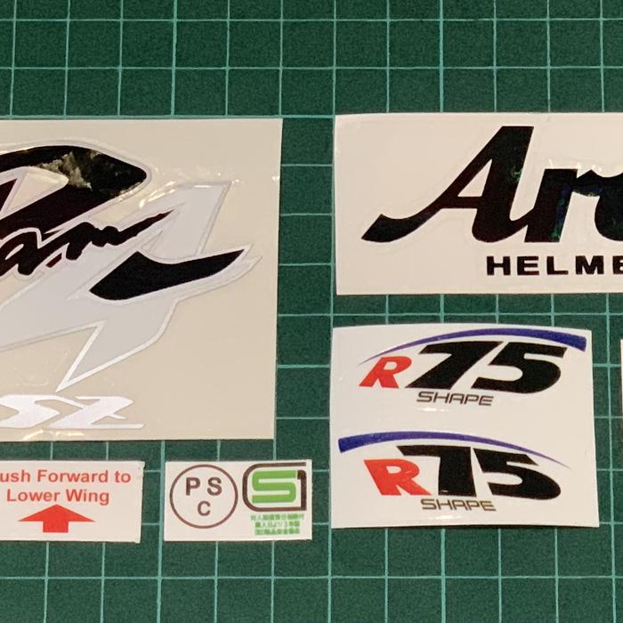 Gambar Stiker helmet set - Hitam 1 dari Snailspeed sticker.id undefined Tokopedia