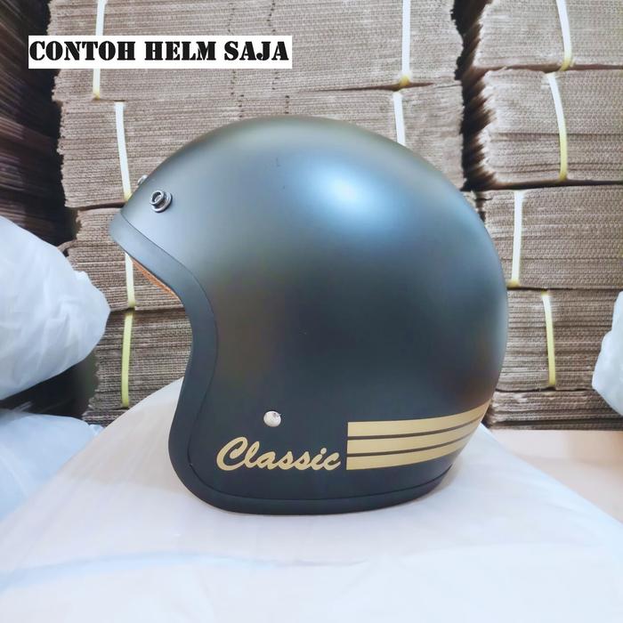Gambar Helm Helem Bogo Retro Classic Klasik Wanita Pria Dewasa SNI Kaca Datar - HELM SAJA, ABU DOFF dari CIO'STORE undefined Tokopedia