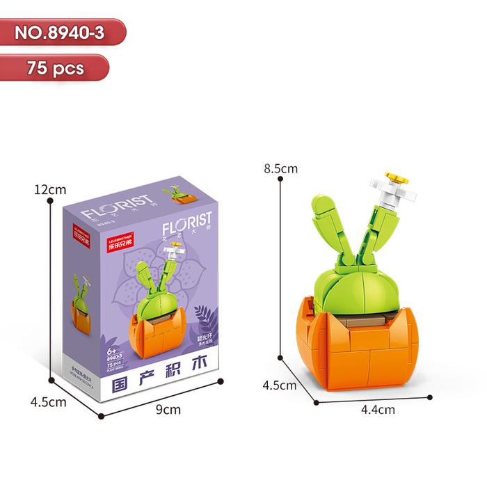 Gambar Mainan Building Blocks Mini Pot Sukulen DIY Susun Balok Bunga Toy Bricks Lucu Tanaman Gift - LELE-8940-3 dari Loztoys undefined Tokopedia
