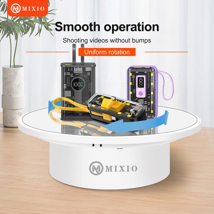Gambar MIXIO AP-01 12.5cm Alas Putar Live Fotografi Rotating Display Meja 360 Turntable Stand Base - 21CM+Mirror PTH dari MIXIO undefined Tokopedia