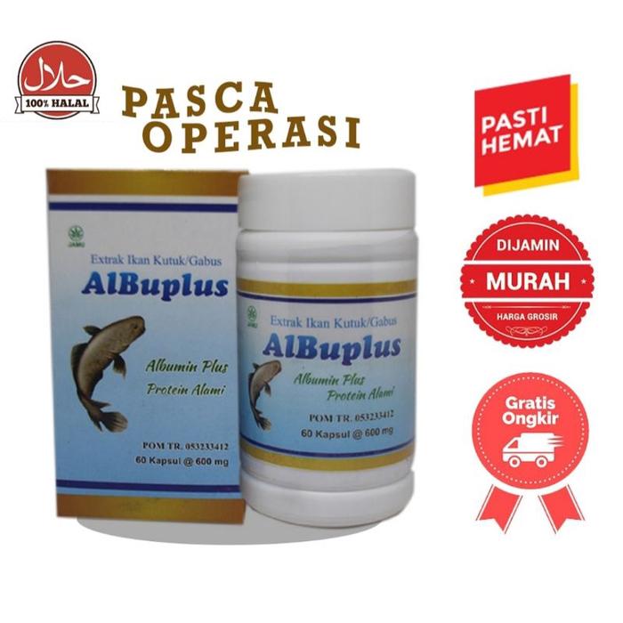 Gambar ALBUPLUS Ikan Kutuk Kapsul 500 mg albu plus herbal - Albuplus dari TERAS HERBAL Solo undefined Tokopedia