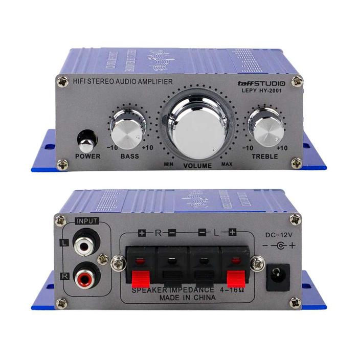 Gambar Ampli Mini TaffSTUDIO Power Amplifier Speaker Aktif Stereo Hi-Fi 2 Channel 20W Colokan Input RCA - Biru dari CENRANA undefined Tokopedia