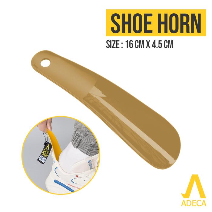 Gambar Sendok Sepatu Premium  Shoe Horn Plastik 16 cm Aksesoris ADECA 103 - Cokelat dari TCHOME TOKOPEDIA Kota Administrasi Jakarta Utara Tokopedia