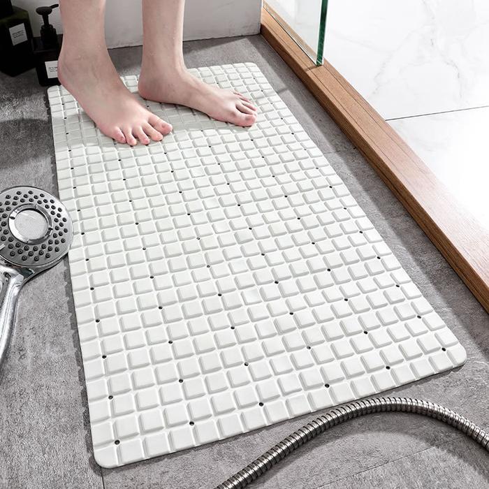 Gambar PVC Mat Anti Slip Keset Kamar Mandi Bathroom Mat Non Slip Keset Kamar Mandi Empuk Anti Jatoh Anti Licin - Putih dari fukumart undefined Tokopedia