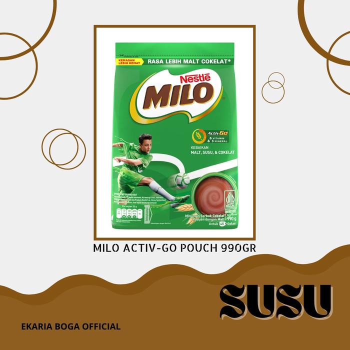 Gambar SUSU | BUBUK | NESTLE MILO ACTIV-GO MINUMAN SERBUK COKELAT | MILO ACTIV-GO - SACHET 22G dari EkariaBoga undefined 2 Tokopedia
