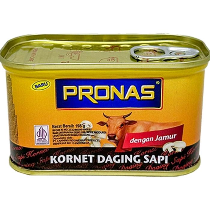 Gambar PRONAS Kornet Daging Sapi dengan Jamur Kaleng 198 g dari dekkagladys undefined Tokopedia