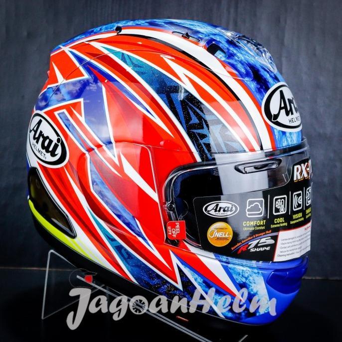 Gambar Arai Helm Rx-7X Ogura | Blue Red | Rx7X Full Face Ovirahmasana - M dari ovirahmana undefined 5 Tokopedia