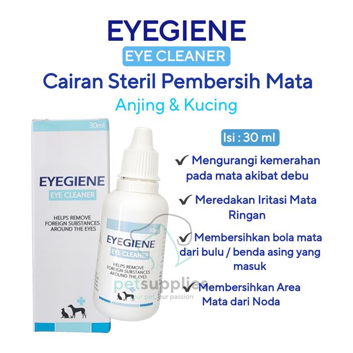 Gambar Pembersih Mata Anjing Kucing EYEGIENE Eye Cleaner Meredakan Iritasi Pencuci Mata Isi 30 ml dari Pet Supplies Jakarta undefined Tokopedia