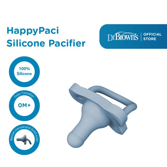Gambar Dr Brown's Happy Paci Silicone Soother - Blue dari Bambini Babyshop undefined Tokopedia