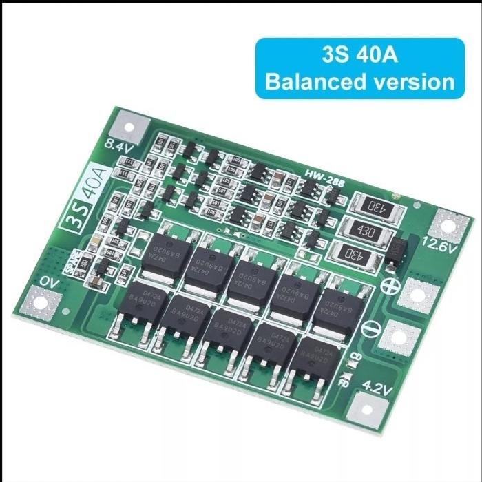 Gambar BMS 3S 4S 40A 60A Balance 18650 Lithium Battery Pack 12.6V 16.8V Li-Ion - 3S 40A dari REOG_AMPLIFIER undefined Tokopedia