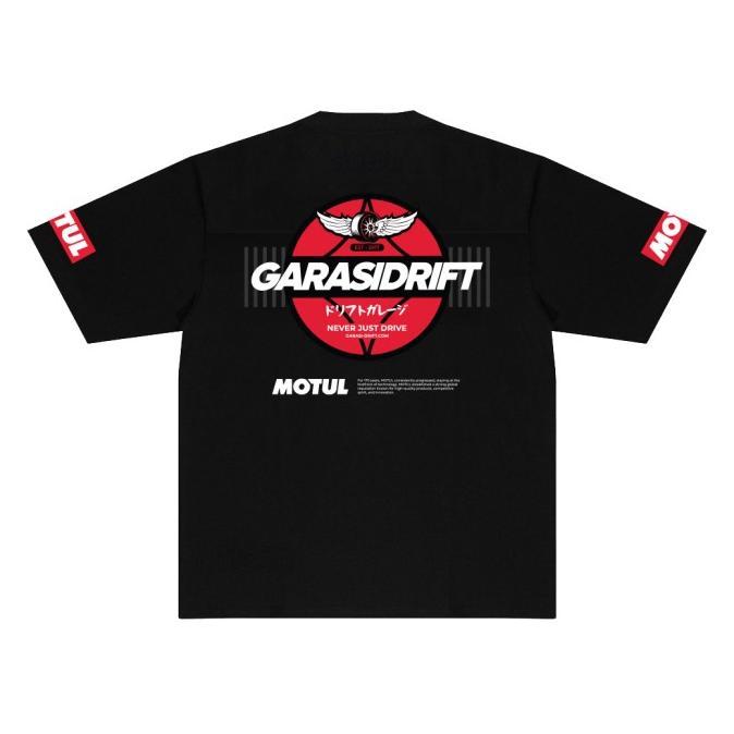 Gambar ORI GARASI DRIFT X MOTUL T-SHIRT VINTAGE BLACK - S dari risto_ariana undefined Tokopedia