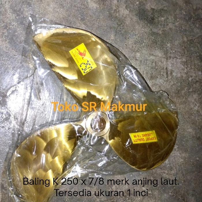 Gambar Baling Baling Kapal Kuningan Merk Anjing Laut K 250 x 7/8 3 daun dari Toko SR Makmur undefined Tokopedia