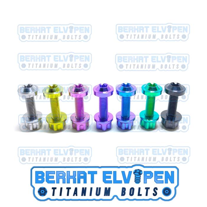 Gambar Baut Titanium Sambungan Handle Rem Kopling RCB S1 Grade 5 - Big Head, Black dari Berkat_Elvipen undefined Tokopedia