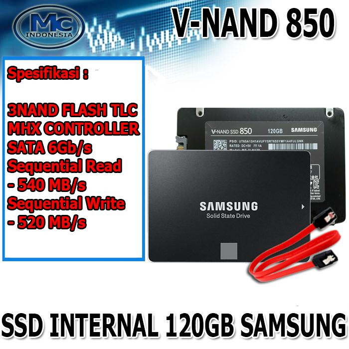 Gambar SSD SAMSUNG 850 EVO 120GB SATA III - 850 VNAND 120GB dari Mides Komputer undefined Tokopedia