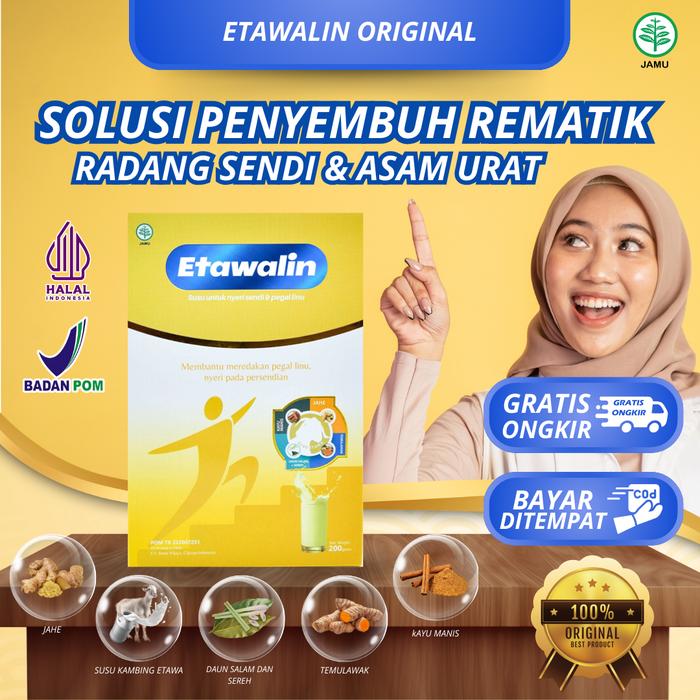 Gambar Etawalin ORIGINAL 100% Susu Kambing Etawa Asli Atasi Asam Urat, Rematik & Radang Sendi 200 gram dari Fit Life Herb undefined Tokopedia