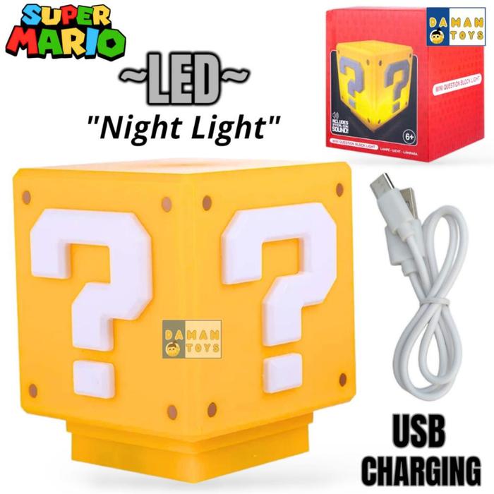 Gambar Super Mario Led Question Mark Lampu Sentuh Tanda Tanya Night Light Usb - Led Tanda Tanya dari dDstoreofficial undefined Tokopedia