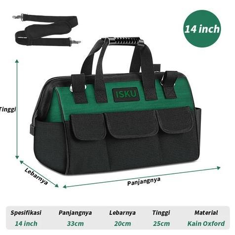 Gambar ISKU Tool Bag 13 15 17 Inches Tool Storage Bag Multifungsi Tas Perkakas Oxford Material Portabla Tempat Tools Waterproof Perkakas Bengkel - upgrade 13'' dari Lindah novianti undefined Tokopedia