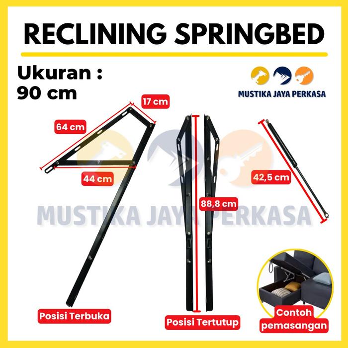Gambar Engsel Sofa Reklening Springbed Recliner Sofabed 90-110-120CM - 90 cm dari Mustika Jaya Perkasa undefined Tokopedia