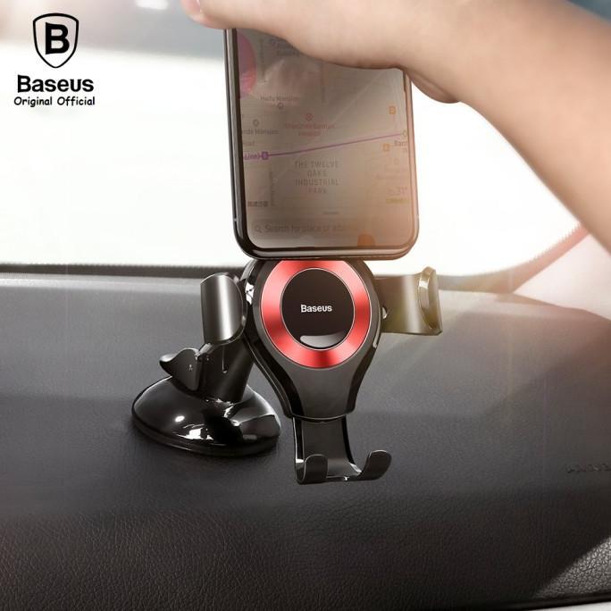 Gambar BASEUS CAR HOLDER OSCULUM TYPE GRAVITY MOBILE PHONE MOUNT MOBIL NANDAALADYRA841 - Hitam Merah dari Stand Holder Mobil undefined Tokopedia