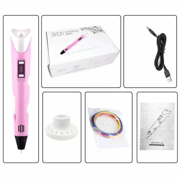 Gambar Promo （Penawaran ）3D Printing Pen 3D Printer Arts Pen Making Doodle Arts & Crafts Usb Cable - Merah Jambu dari Alrendy Trendy undefined Tokopedia