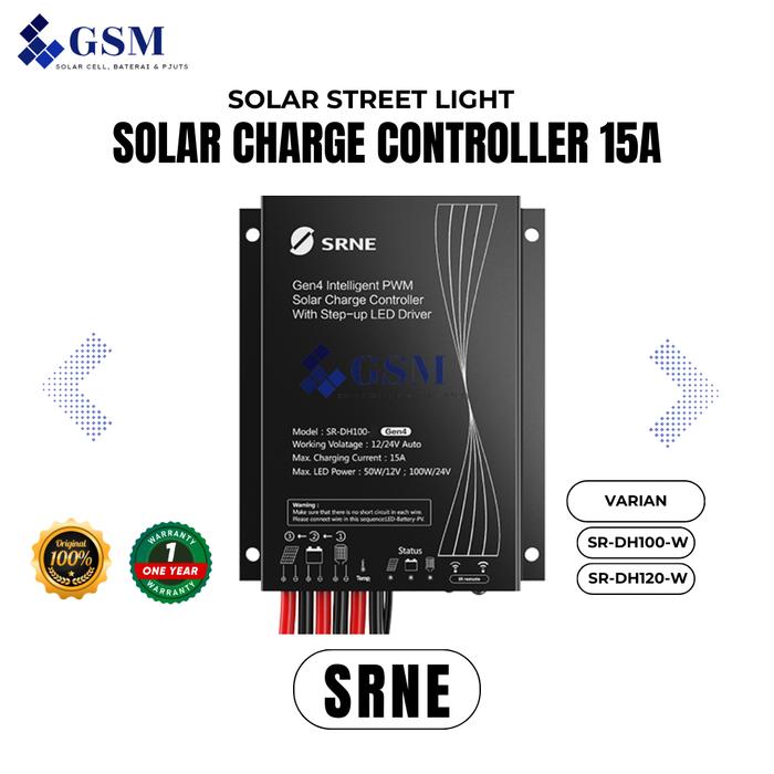 Jual solar charge controller 15A SRNE + LED driver SR-DH100-W scc pju ...