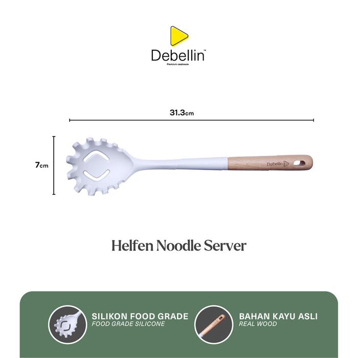 Gambar Debellin Spatula Helfen Wooden Silicon Food Grade Sutil Spatula Whisk Silicon - Noodle Server dari Homesupermart_NEW undefined Tokopedia